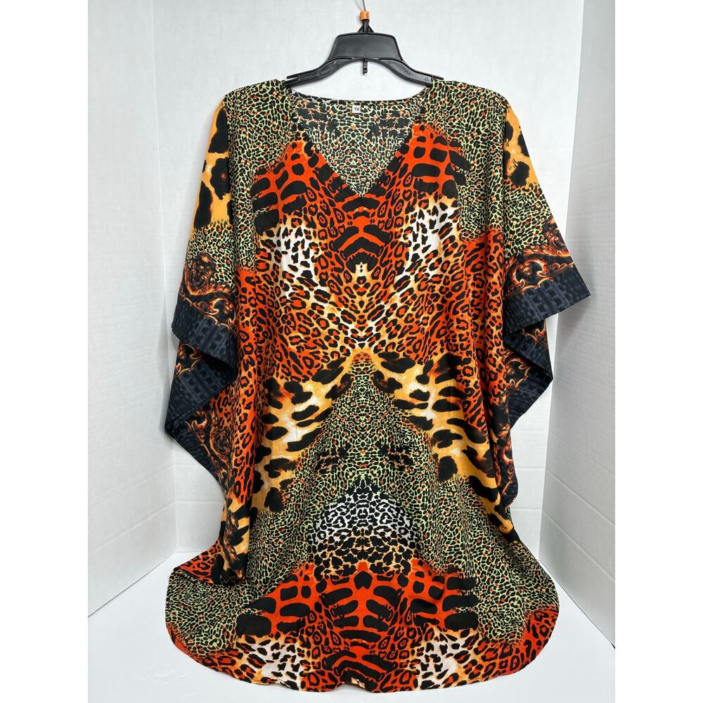 Unbranded Women's Animal Print Kaftan Caftan Kimono OS Resort